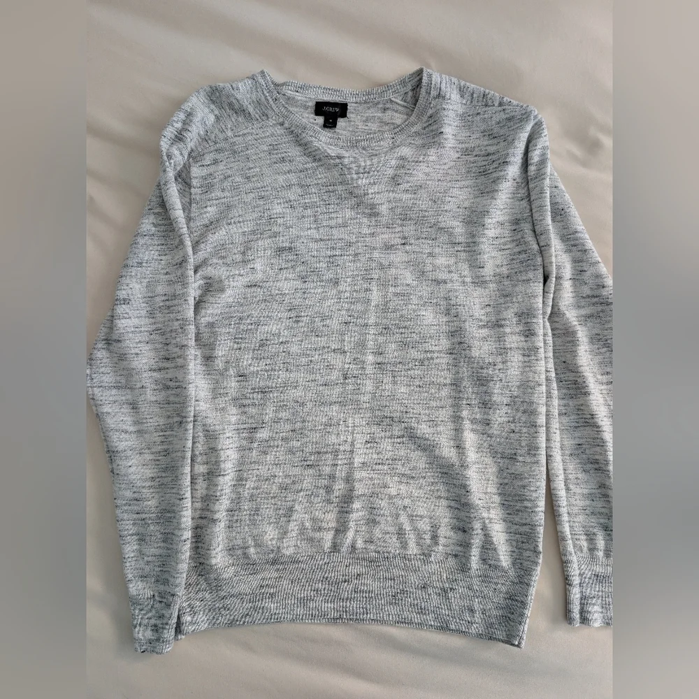 J.Crew Men’s Gray Heather Lightweight Sweater Small Crewneck Pullover Casual